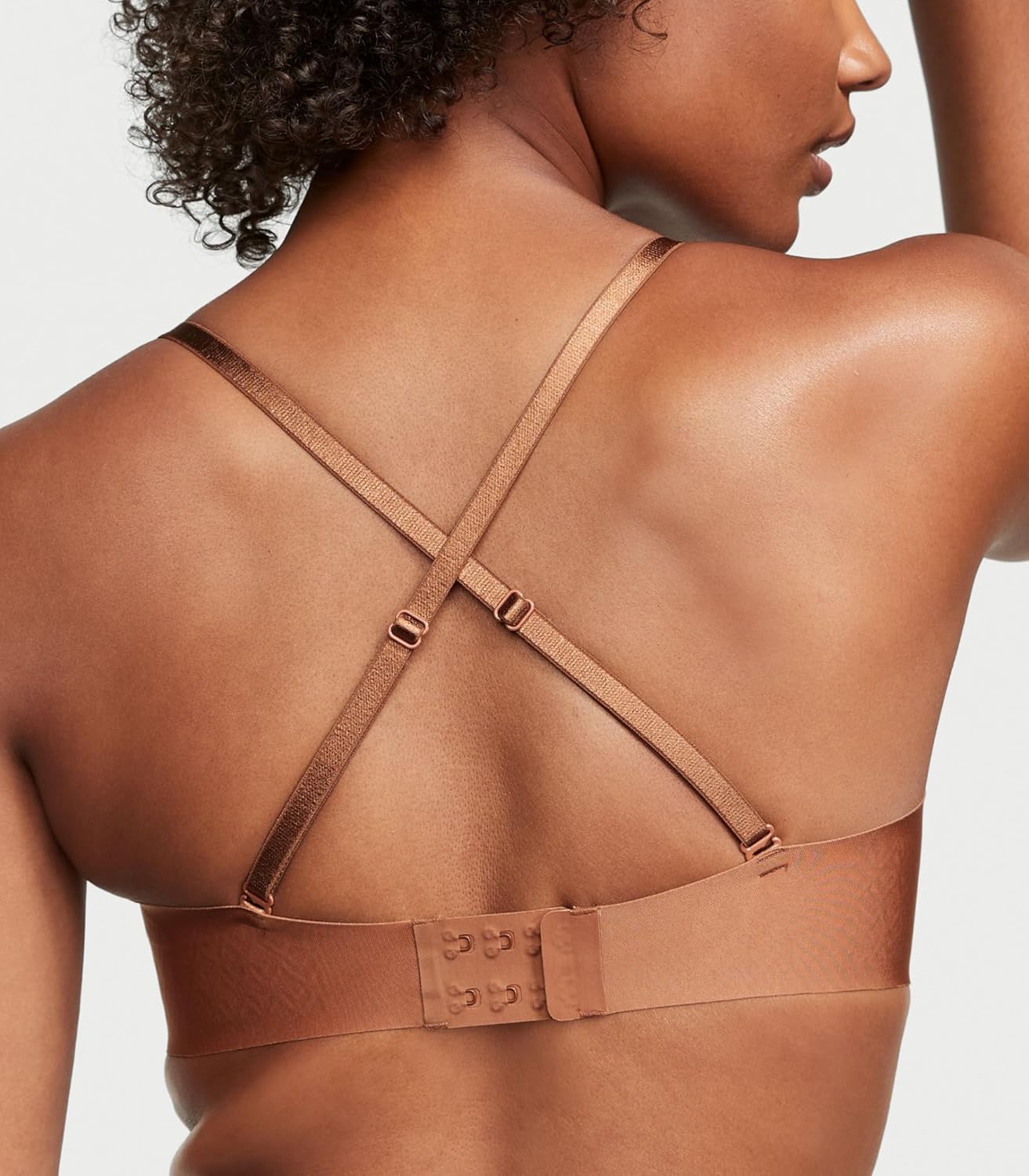 Victoria's Secret Женский бюстгальтер Bare Push Up Strapless, Caramel — фото 2