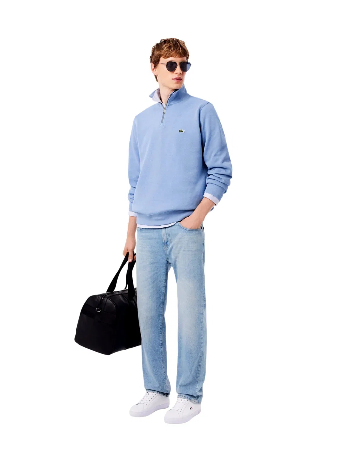 Толстовка Lacoste, светлый синий — фото 4