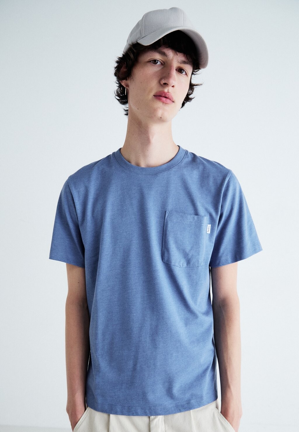 

Базовая футболка Mans Tee Pepe Jeans, морская синяя
