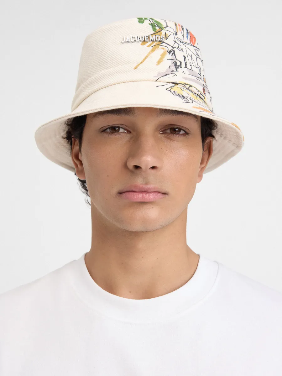 

Завязанная шляпа-ведро Ле Боб Гаджо Jacquemus, белый