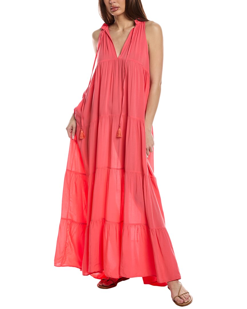 

Платье макси Vince Camuto с ярусами, розовый