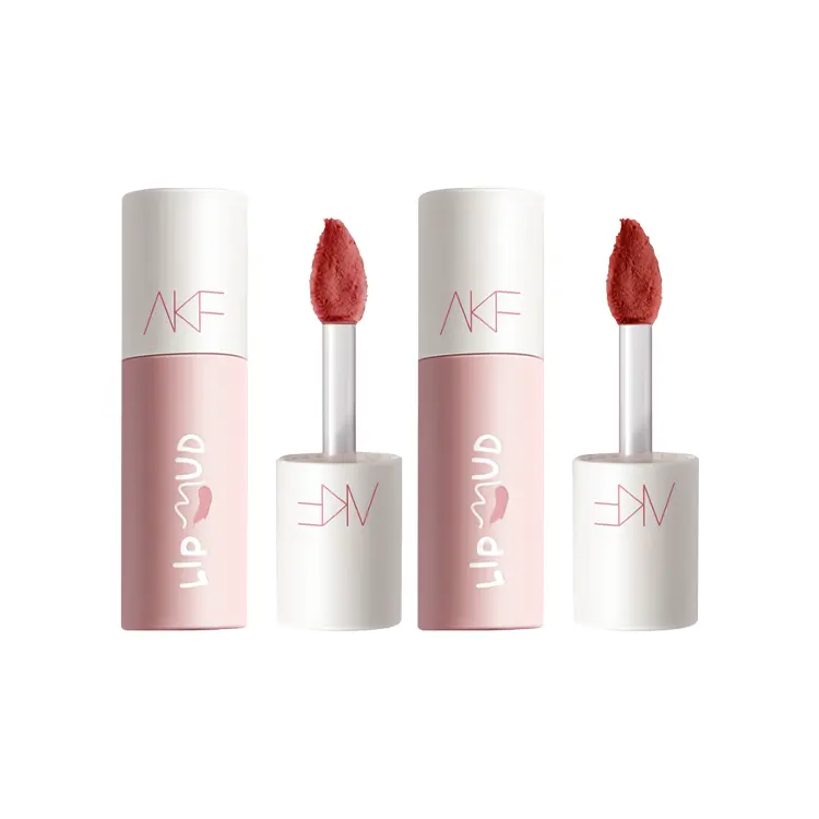 

Soft Matte Lip Mud Matte, легко растушевывается, стойкая, 3г+3г AKF, two-piece set: #m02 cherry cheese+#m04 rock sugar persimmon
