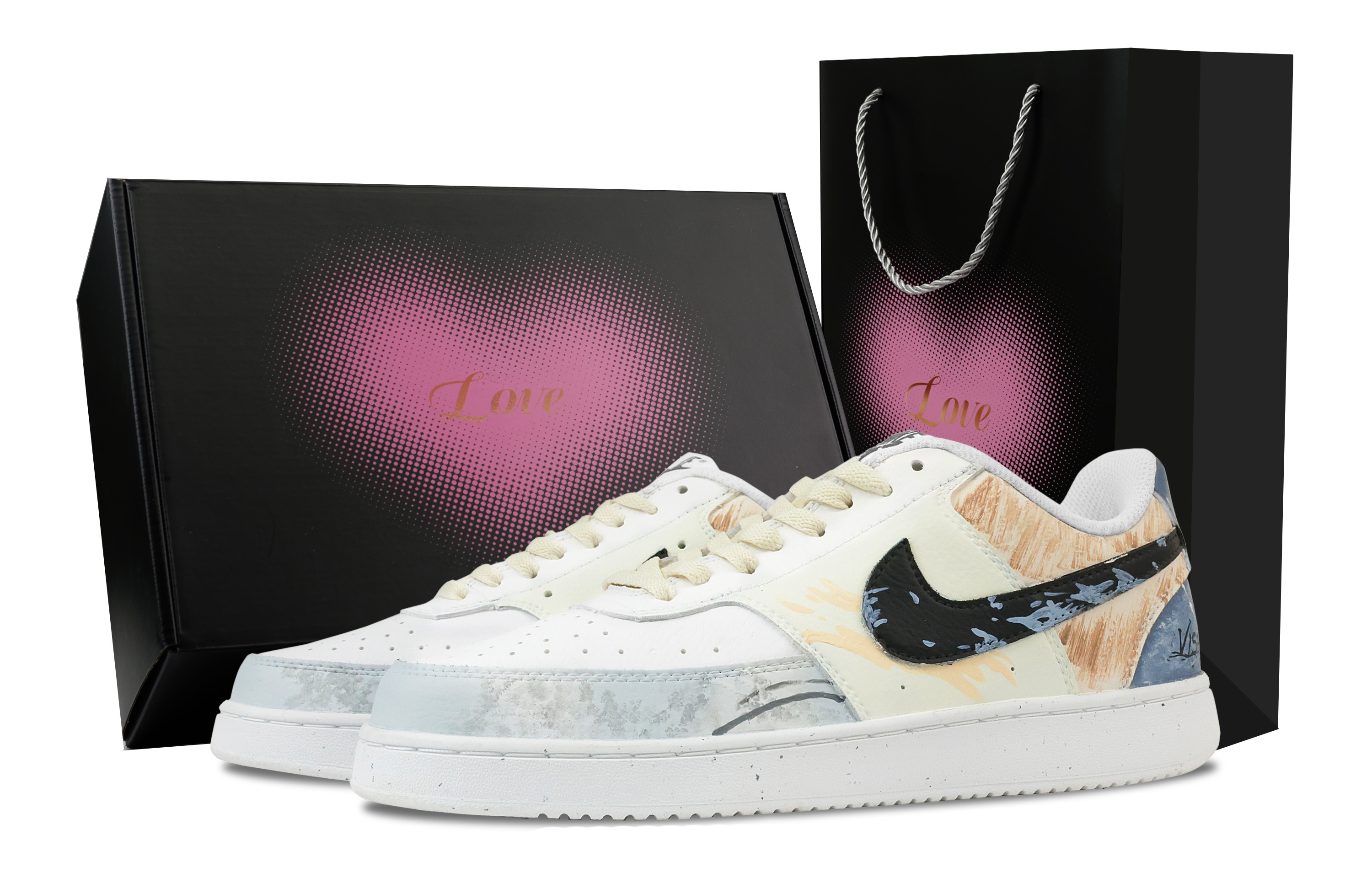 

Nike Кроссовки для скейтбординга Court Vision 1 Low Top, мужские, желтые, белые