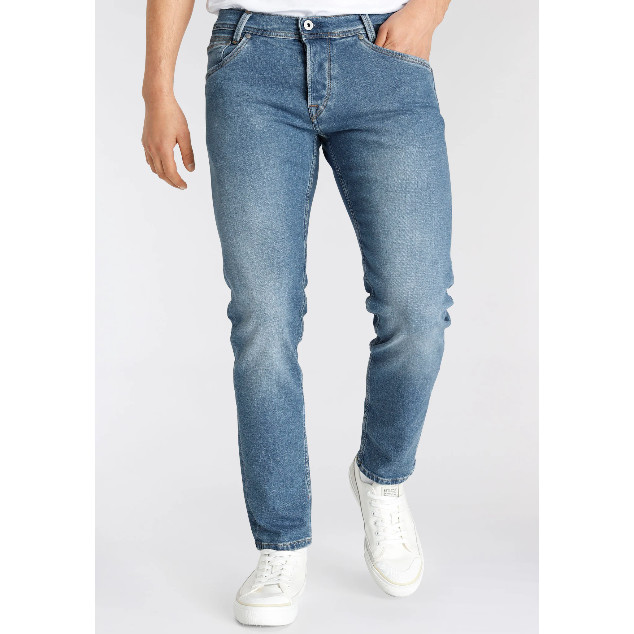 

Джинсы прямого кроя Pepe Jeans "Спайк", синий