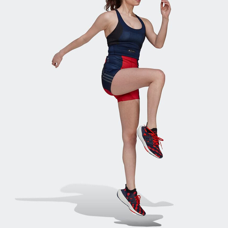 Marimekko X Повседневные шорты женские Флеш-красные Adidas — фото 4
