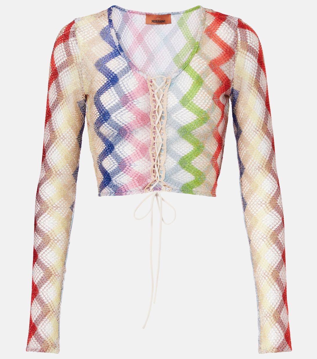 

Короткий топ крючком зигзаг Missoni, Multi Light