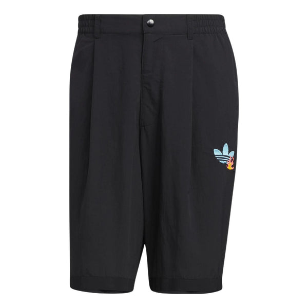 

Шорты men's originals y2k shorts 2 solid color logo pattern straight sports black Adidas, мультиколор