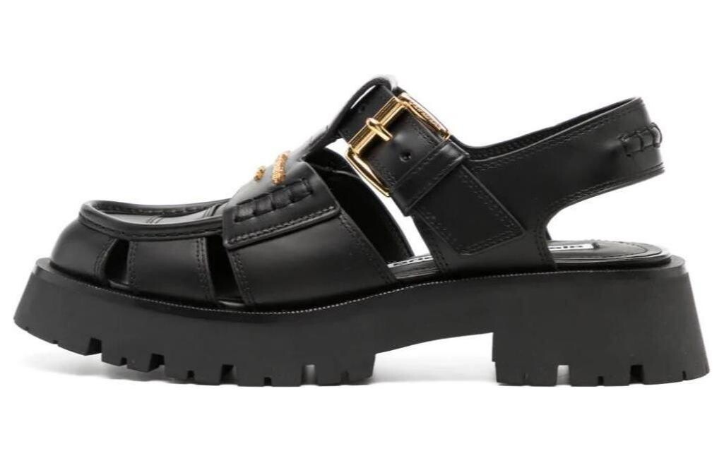 Сандалии кожаные Alexander Wang Carter Caged, черный
