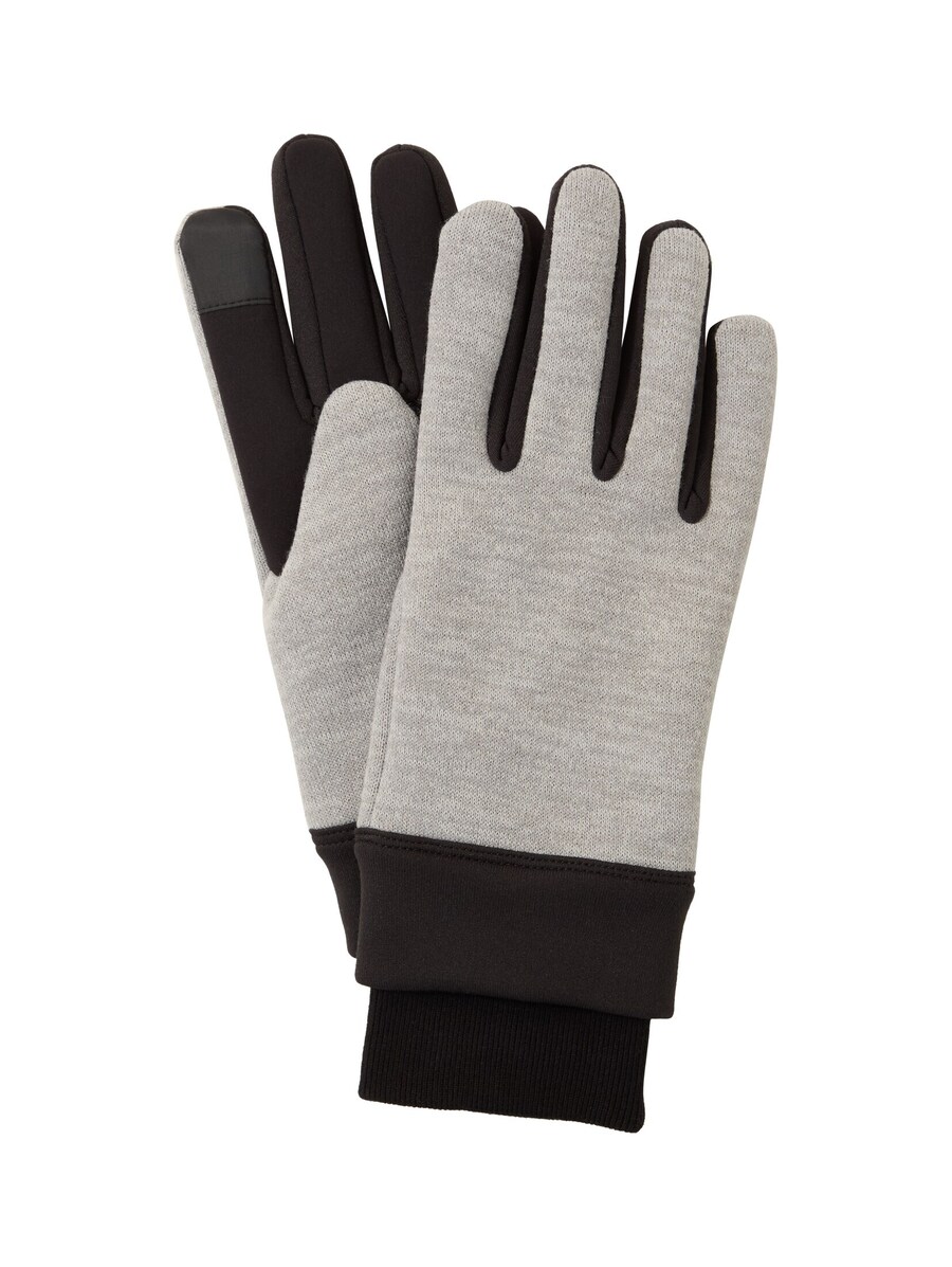 

Перчатки с закрытыми пальцами TOM TAILOR, светло-серый/черный