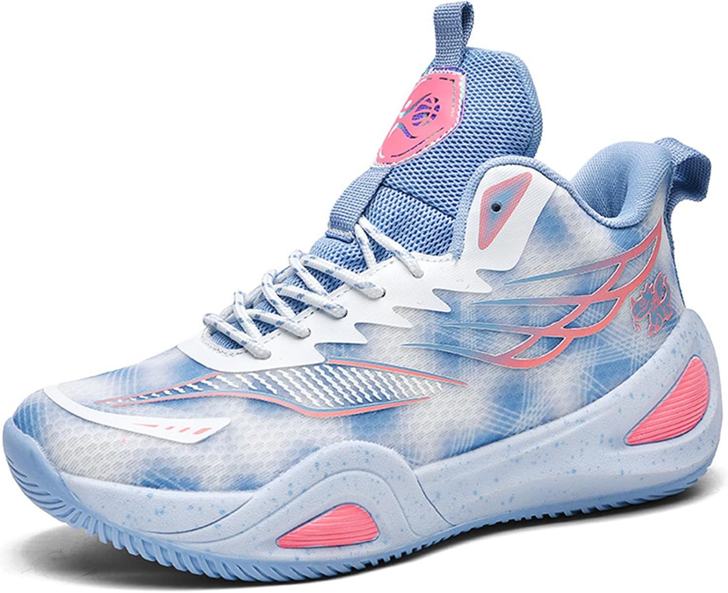 

Мужские спортивные кроссовки для баскетбола с амортизацией, дышащие и нескользящие, модные и удобные, для фитнеса, бега на улице и ходьбы Zppordmr, синий