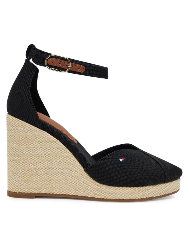 Полуботинки Flag High Wedge Espad Closed Toe FW0FW08494 Tommy Hilfiger, черный