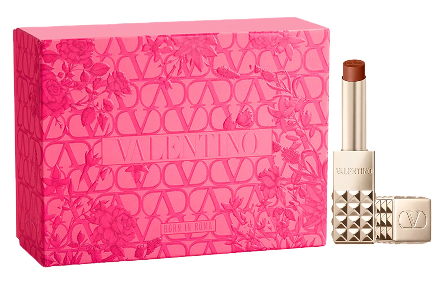 Valentino Помада Stud Rose Box матовая, легко растушевывается, 2,3 г, [Audacious Is Me]Stud Lipstick #77A