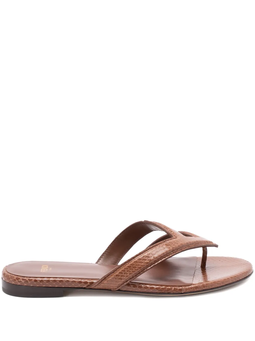 Сандалии на плоской подошве FENDI, коричневый