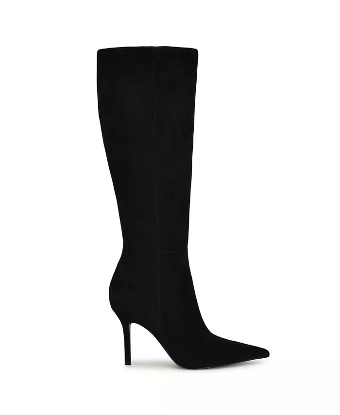 Женские сапоги Gerty на высоком каблуке с острым носом Nine West, черный — фото 2
