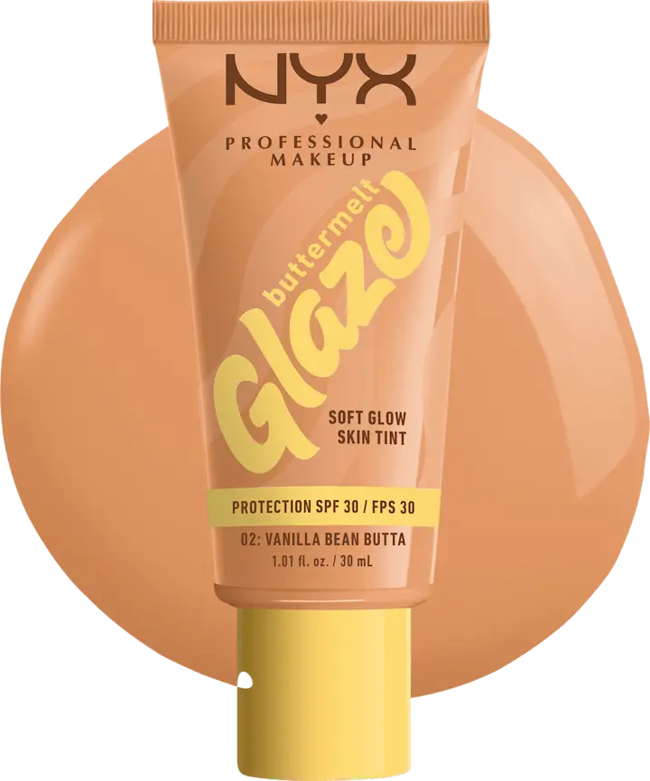Тональный крем NYX PROFESSIONAL MAKEUP Foundation Buttermelt Glaze mit LSF 30, 02 Vanilla Bean Butta, 30 ml — фото 3