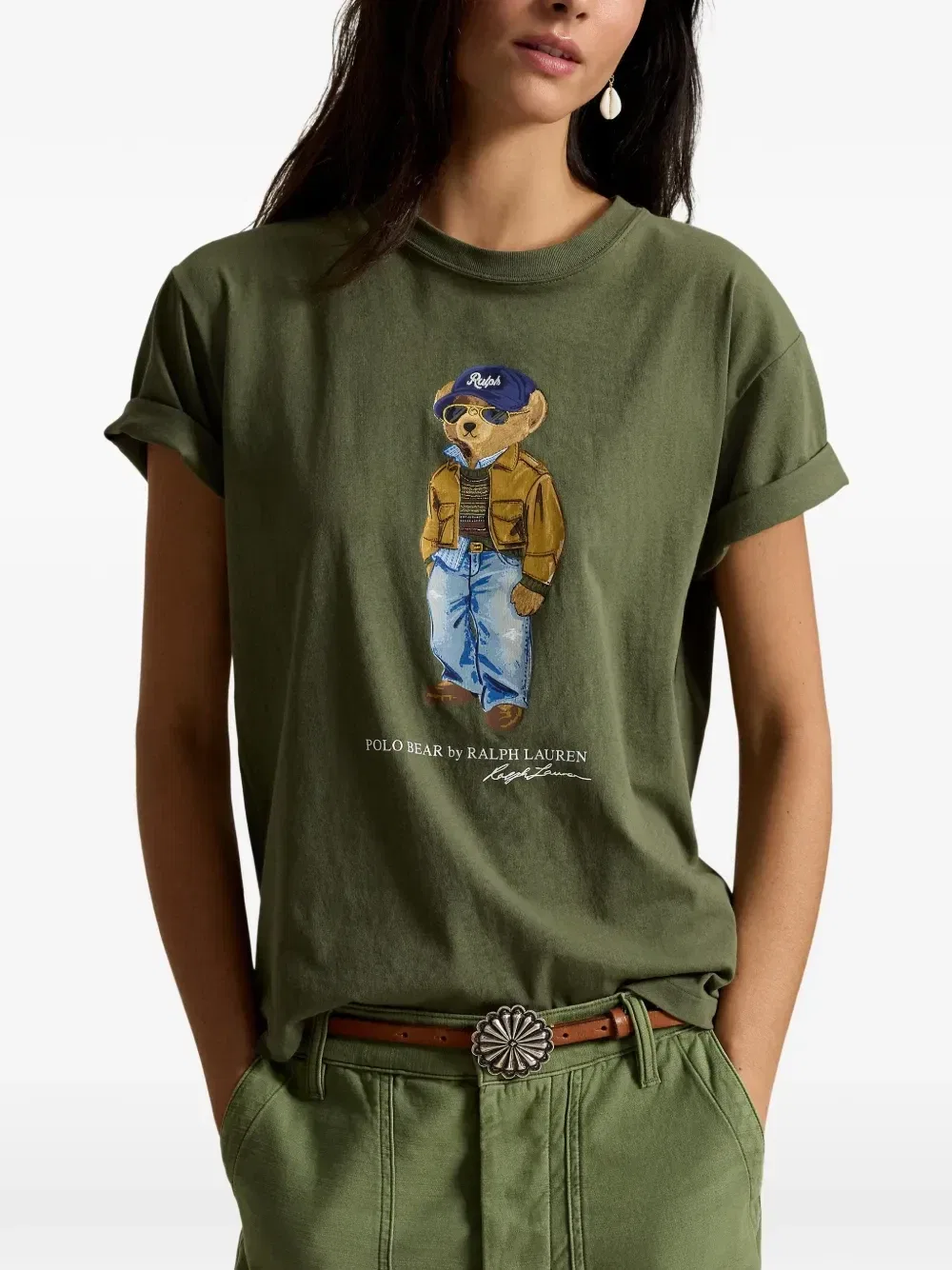 Футболка Polo Bear POLO RALPH LAUREN, зеленый — фото 3