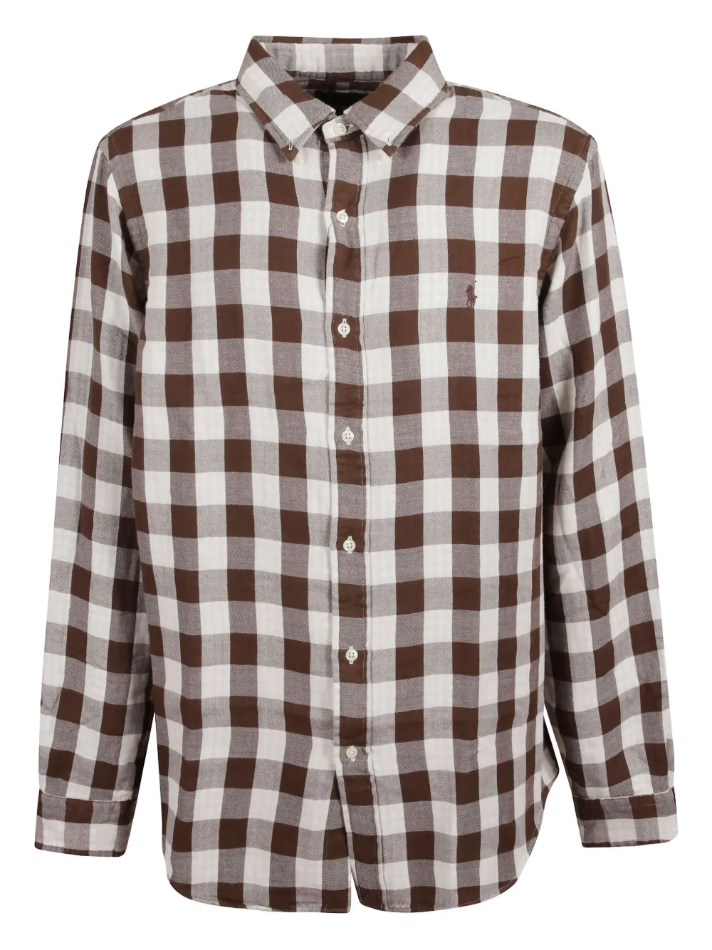 

Рубашка в клетку с логотипом Polo Ralph Lauren, коричневый