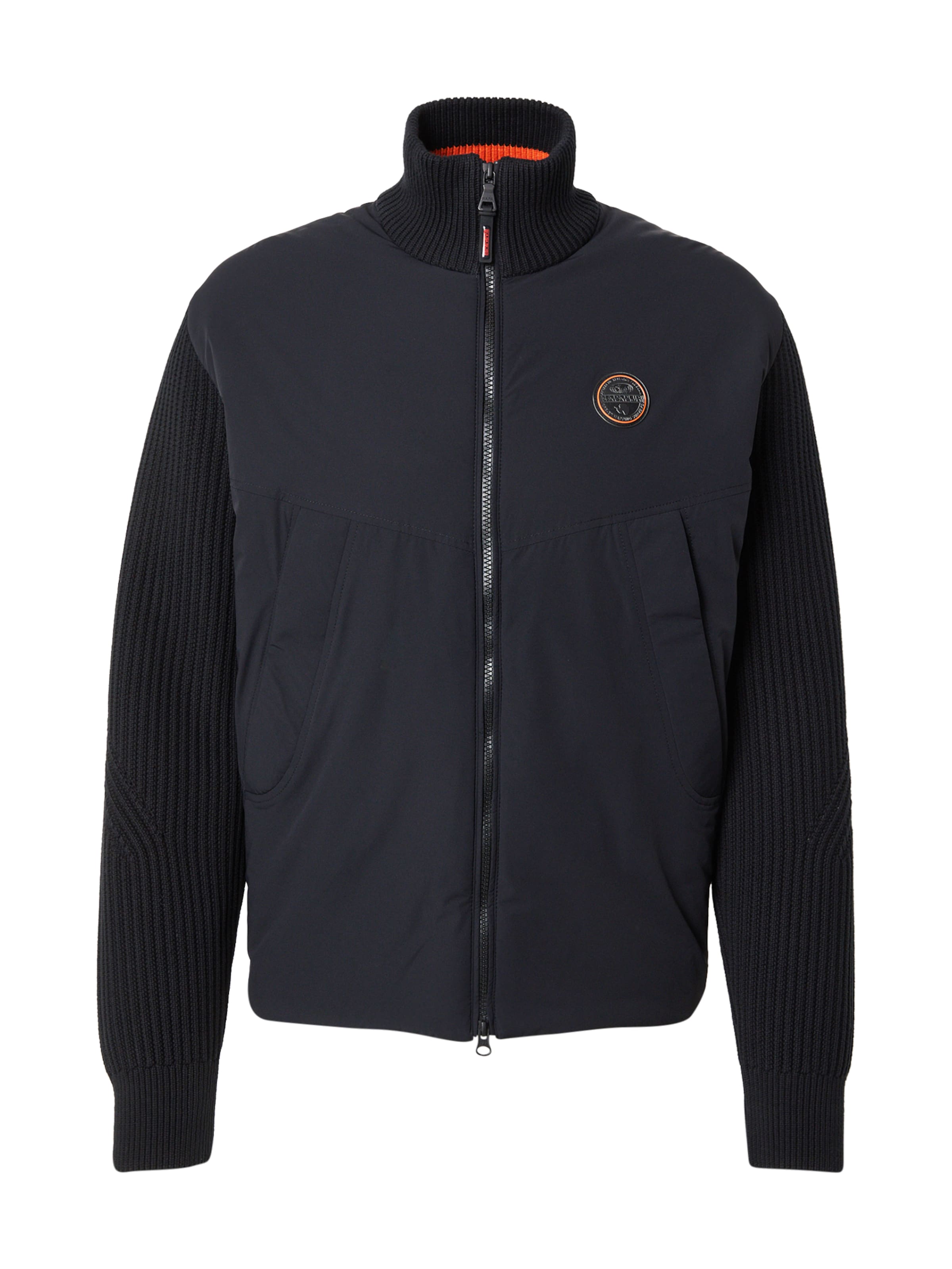 

NAPAPIJRI Кардиган 'SERAVEZZA' вязаный черный