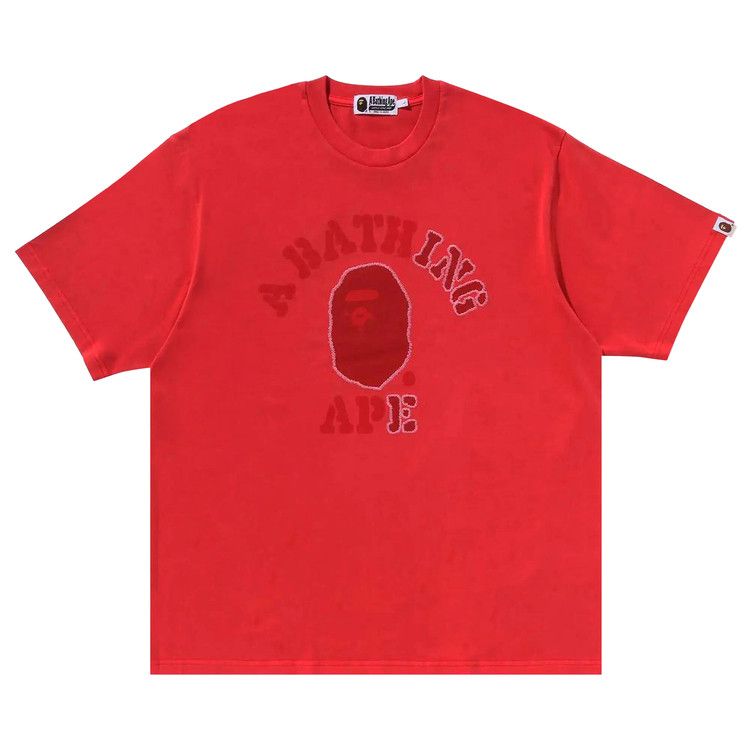 

Футболка BAPE Garment Dye College Relaxed Fit Tee, Red