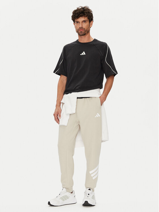 Спортивные брюки regular fit Future Icons 3-Stripes JW7092 Adidas, бежевый — фото 2