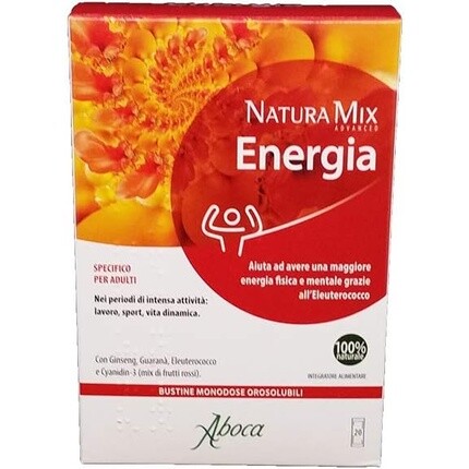

Добавка Aboca Natura Mix Advanced Energy, 20 растворимых пакетиков