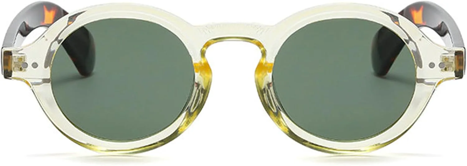 

Солнцезащитные очки Willochra в стиле ретро, ​​круглые, для женщин и мужчин, с заклепками, дизайнерские зеленые, модные женские солнцезащитные очки UV400, C4