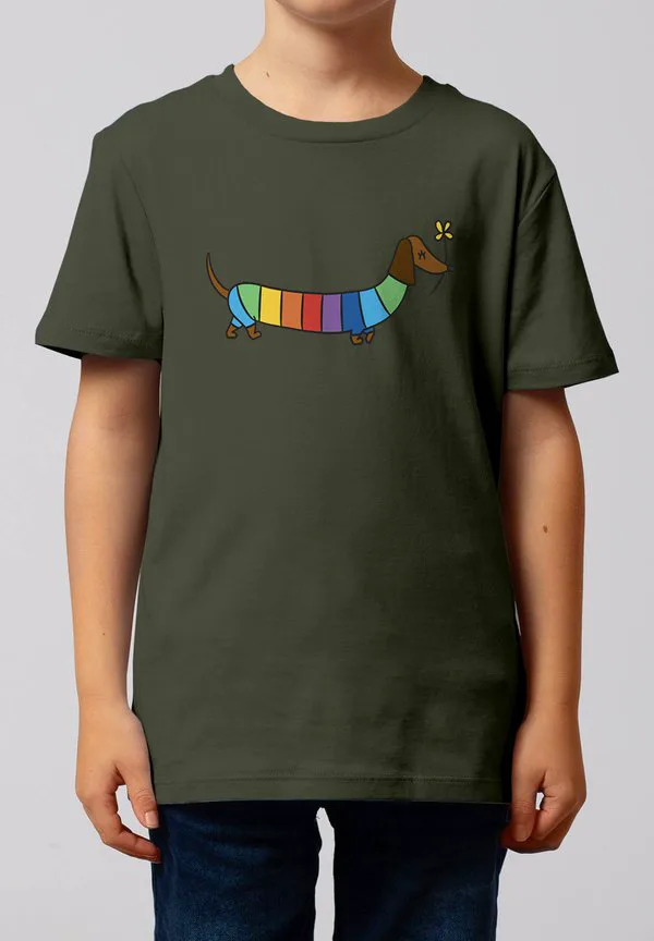 Футболка regenbogen с принтом Watapparel, Khaki