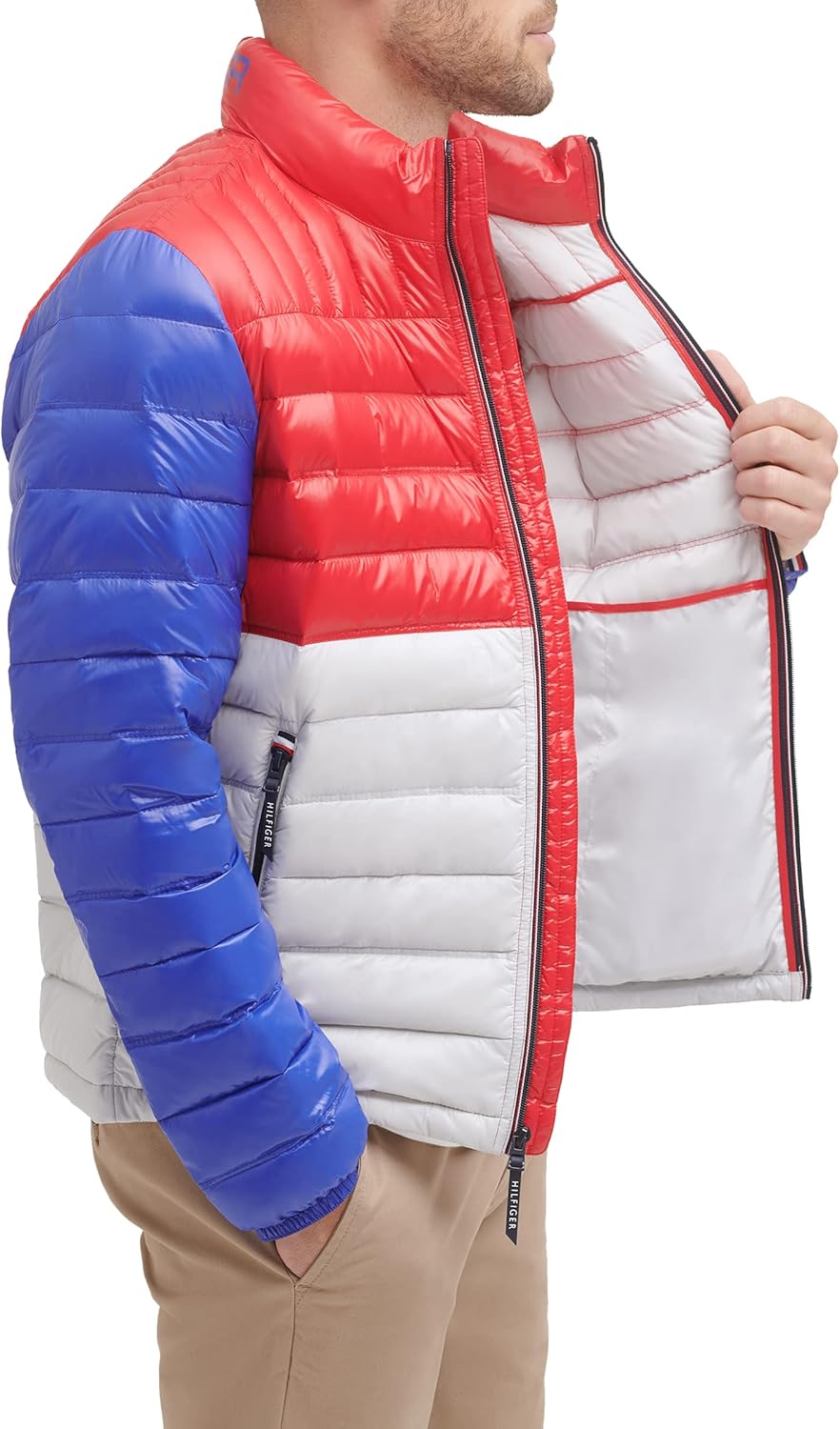 Мужская утепленная пуховая куртка Tommy Hilfiger с возможностью упаковки, Bright Combo — фото 4