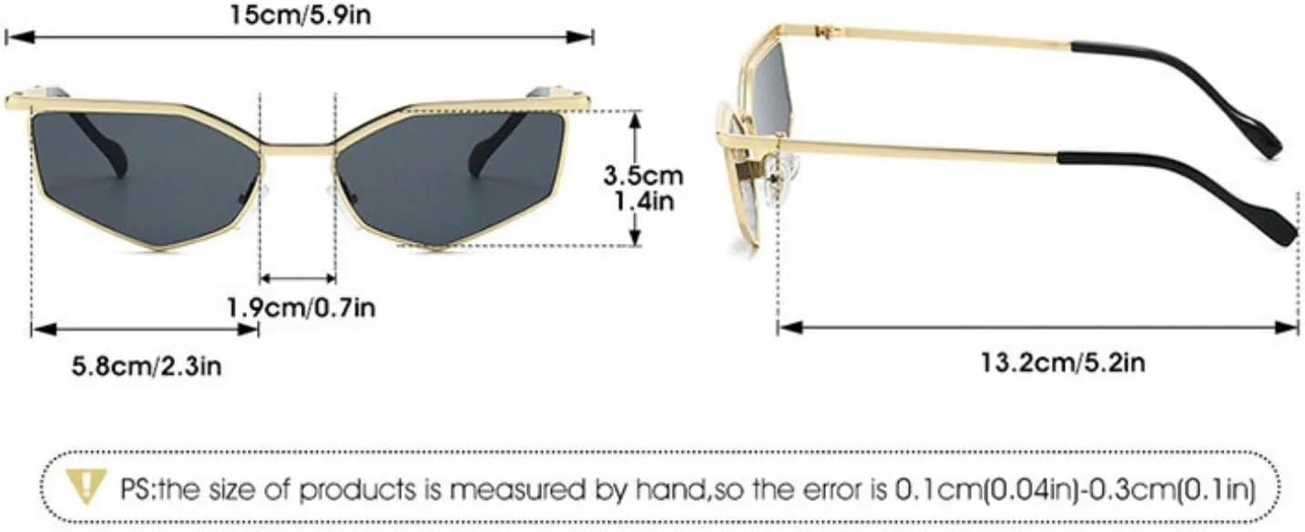 

Солнцезащитные очки Willochra Fashion Hexagon для женщин в золотистой металлической оправе, неправильной геометрической формы, с защитой от УФ-излучения UV400, C8