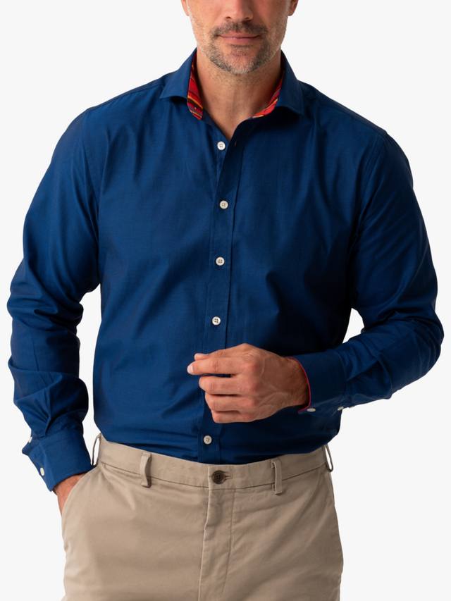 

Хлопковая оксфордская рубашка Regular Fit в африканском стиле кикой KOY, Blue Navy