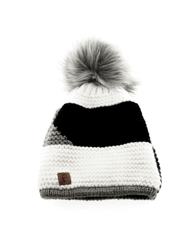 

Шапка Faera Mütze zum Warmhalten im Herbst Winter-Bommelmütze, серый