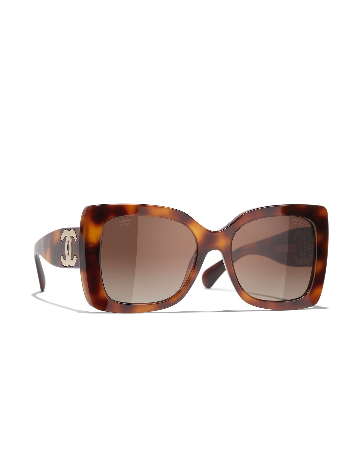 

Квадратные солнцезащитные очки CHANEL, цвет Havana/ Brown