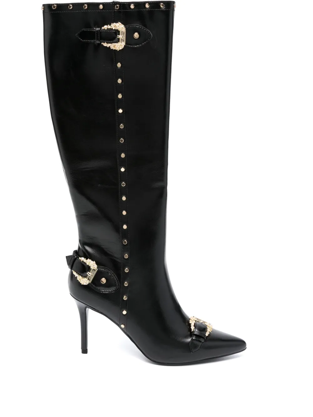 Сапоги с пряжкой Baroque Versace Jeans Couture, черный