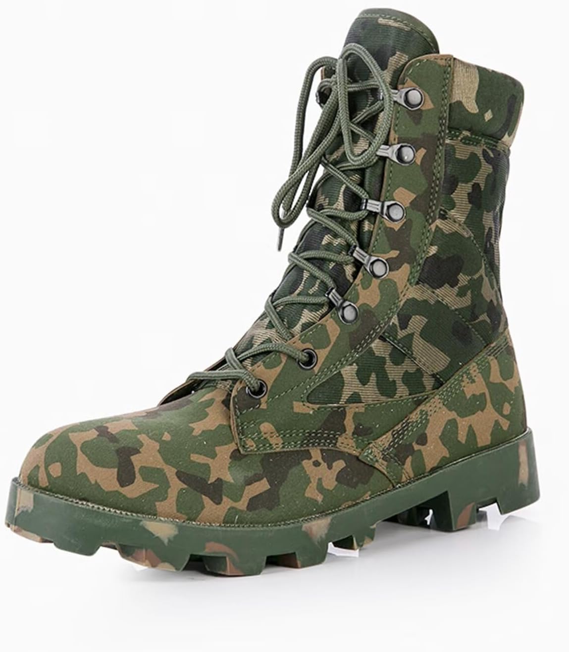 

Мужские водонепроницаемые военные тактические ботинки, легкие, удобные кожаные для улицы, походов, мотоциклов и боевых действий Funifuni, 8.5 Hunter Camouflage