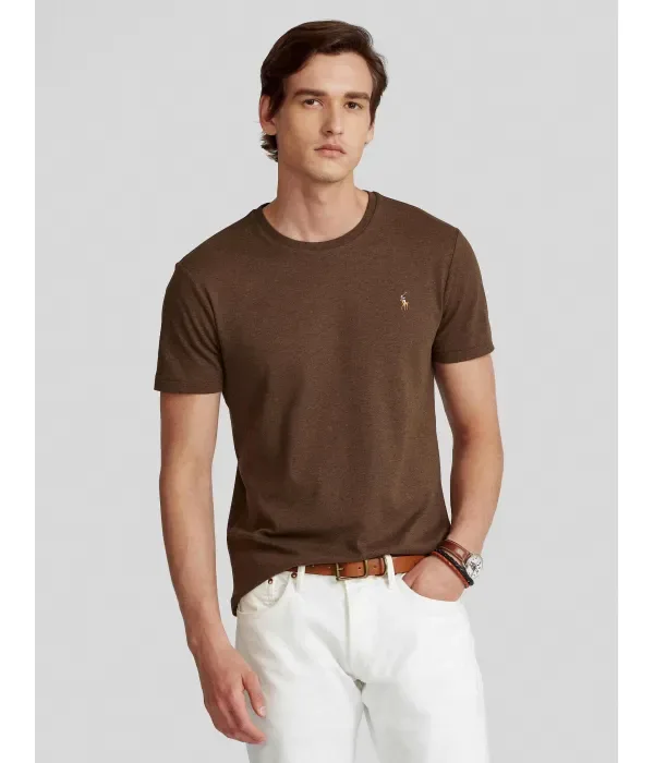 Футболка custom slim fit Polo Ralph Lauren, коричневый