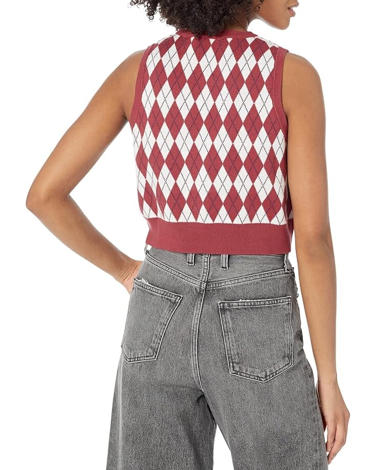 

Свитер Levi's Womens Ilia Sweater Vest, цвет Paris Argyle Earth Red