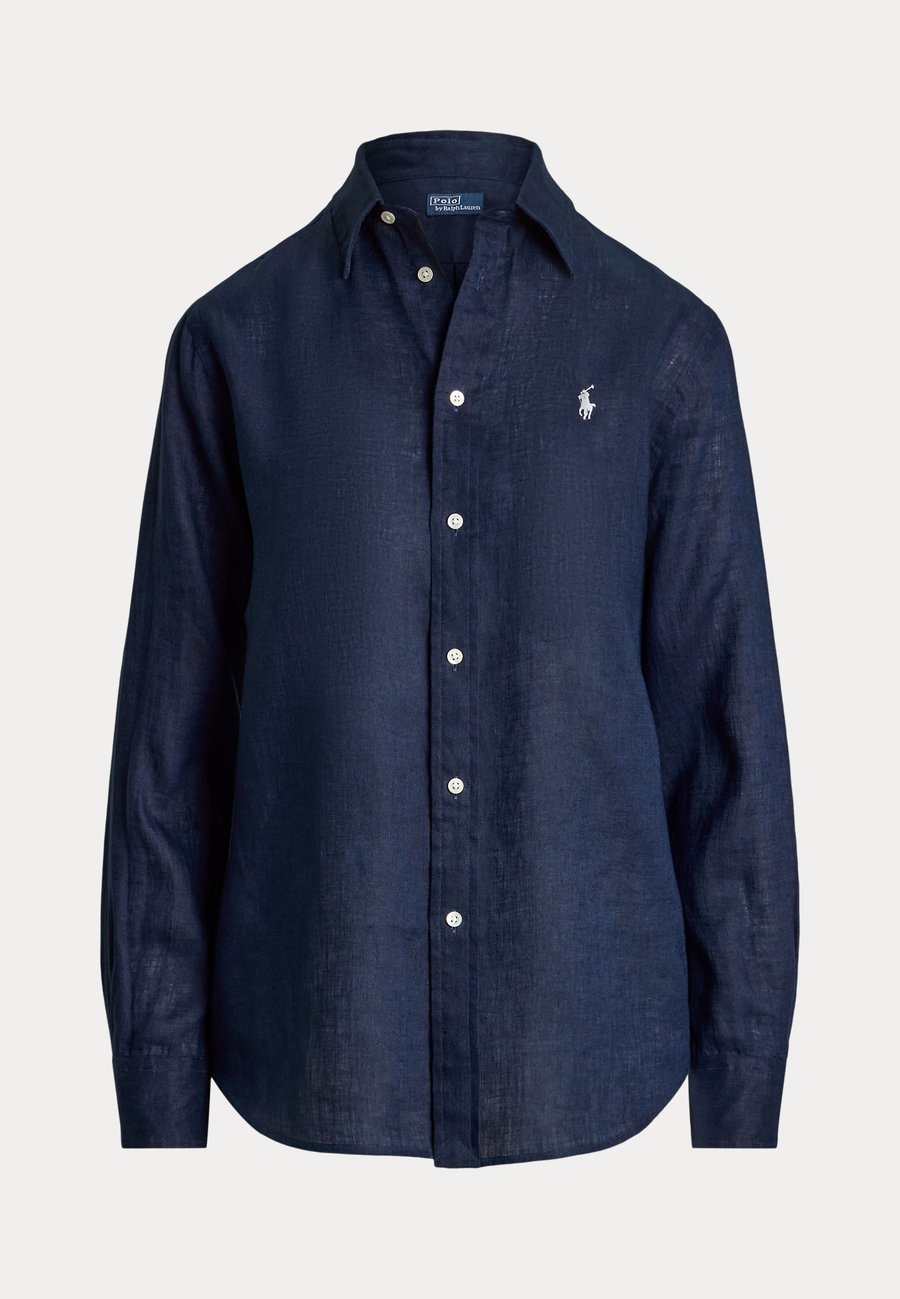 Блуза Polo Ralph Lauren CLASSIC FIT LINEN SHIRT, Tidal Navy/Dark Blue — фото 4
