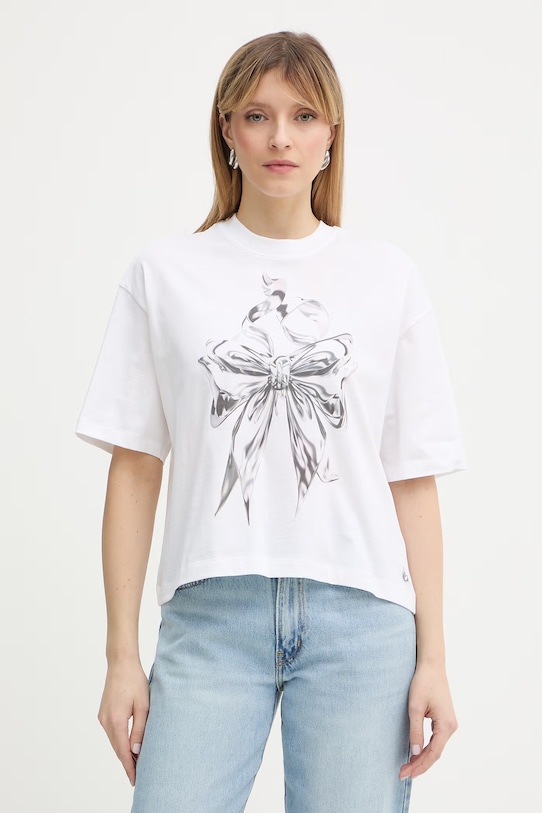 

Хлопковая футболка Guess, белый