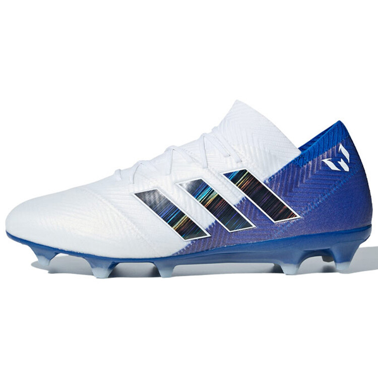 

Футбольные бутсы мужские низкие белые/королевские синие Adidas