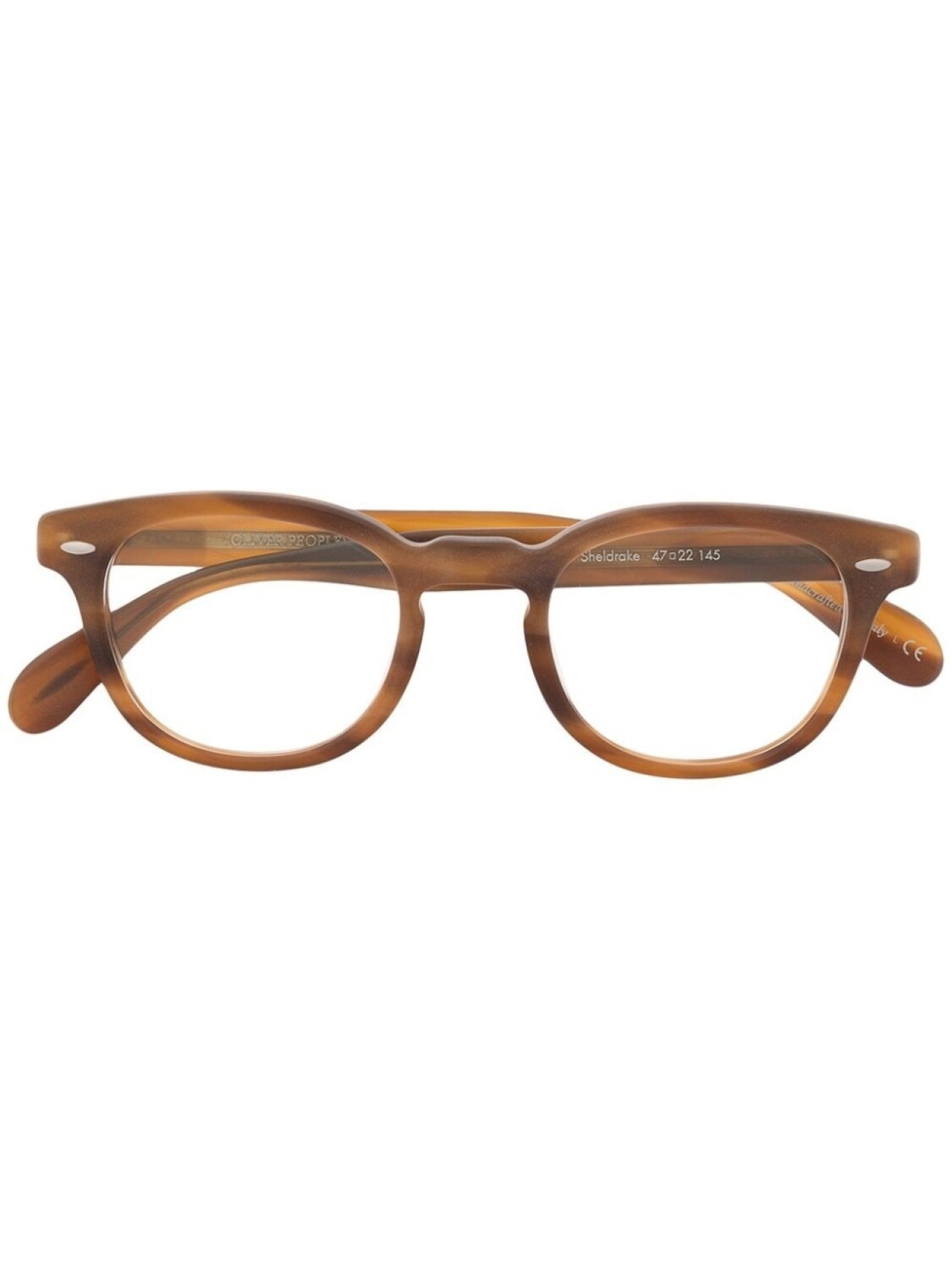 

Oliver Peoples очки Sheldrake в прямоугольной оправе, коричневый