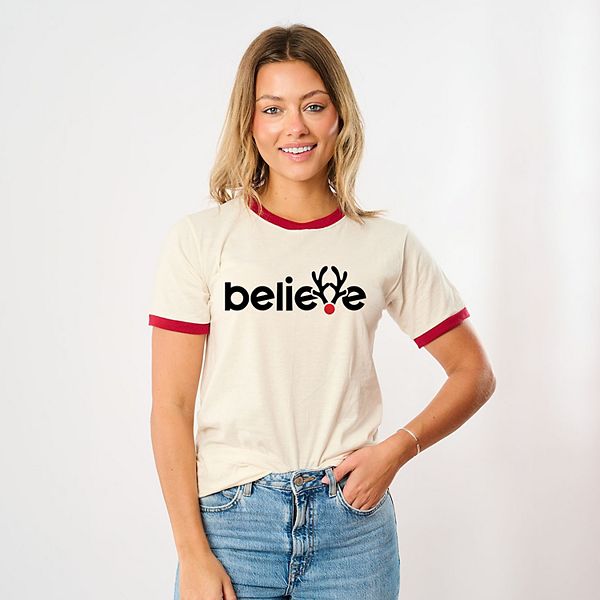 

Футболка Believe с оленями Simply Sage Market, Vintage Red, Зеленый, Футболка Believe с оленями Simply Sage Market, Vintage Red