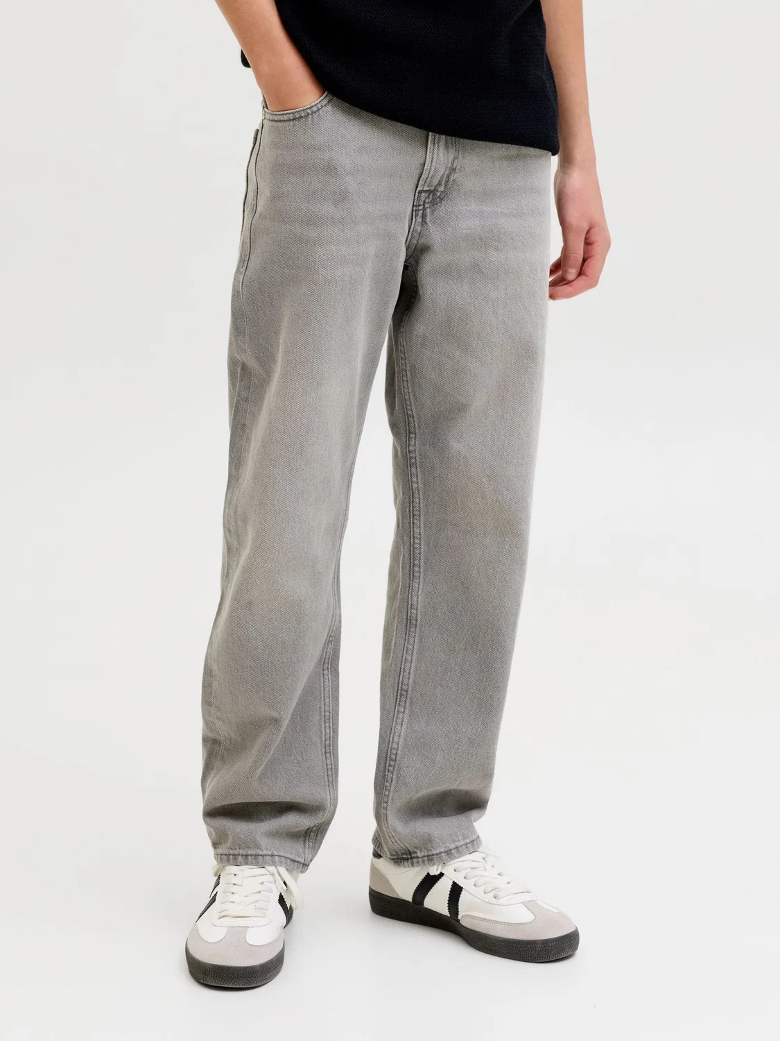 Джинсы свободного кроя серый деним, JACK & JONES Junior, серый деним — фото 3