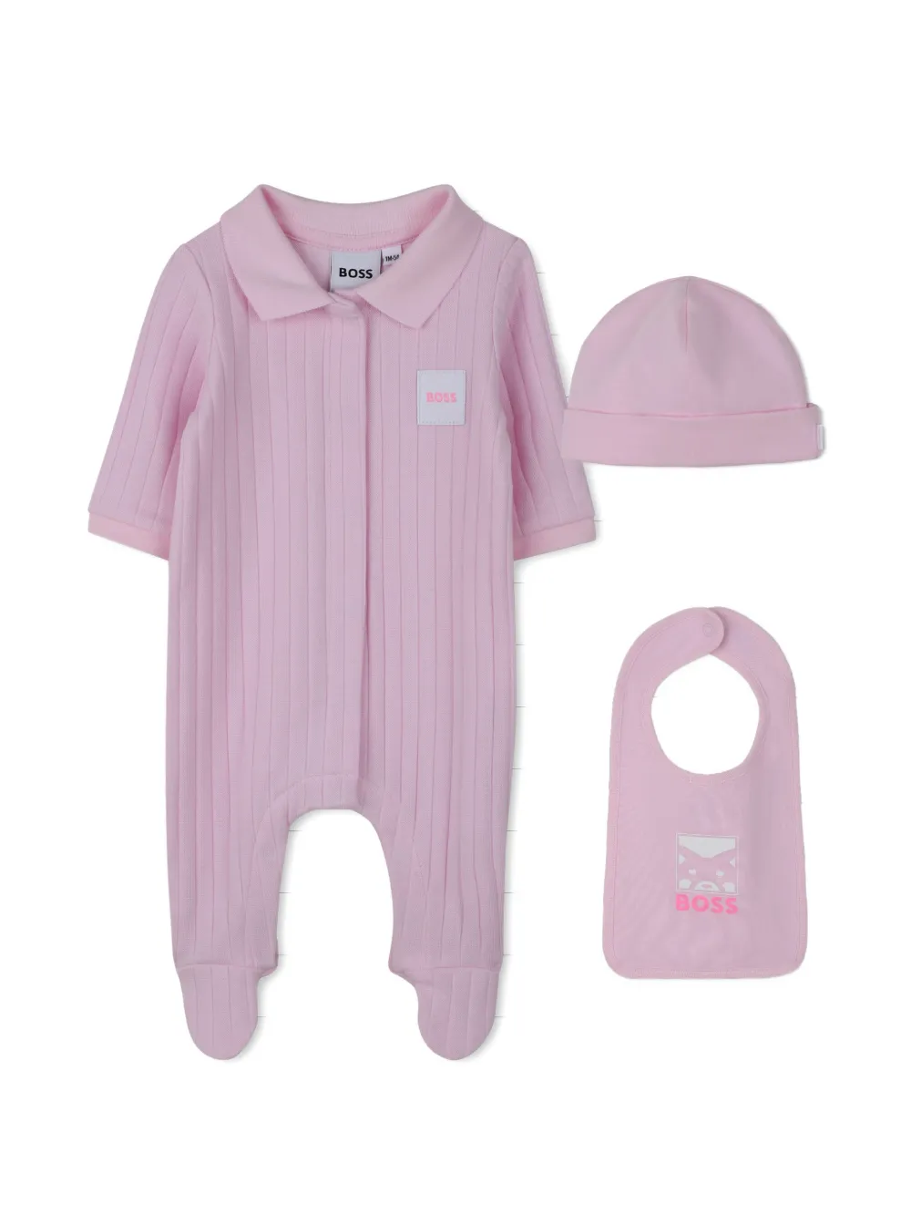 Нагрудник с логотипом Boss Kidswear, розовый