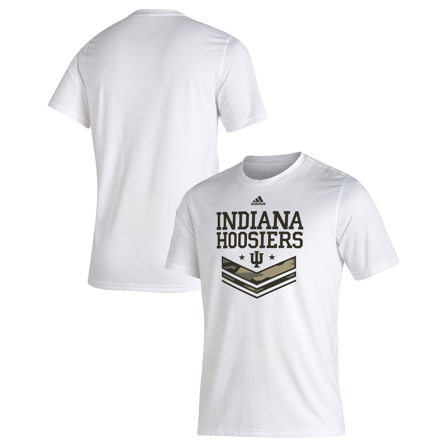 

Мужская футболка adidas White Indiana Hoosiers Salute To Service Creator