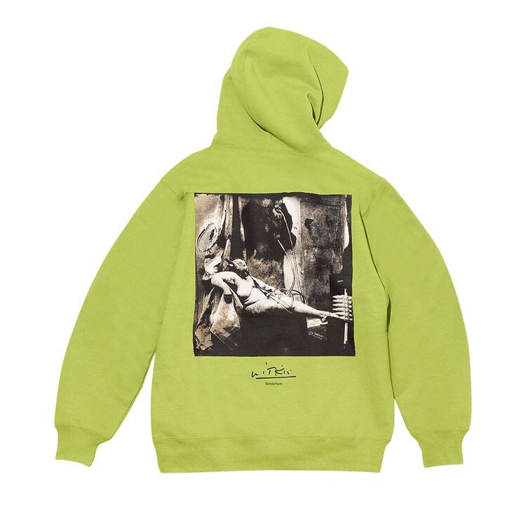 Толстовка Supreme x Joel-Peter Witkin Sanitarium Hooded Sweatshirt Lime, зеленый — фото 2