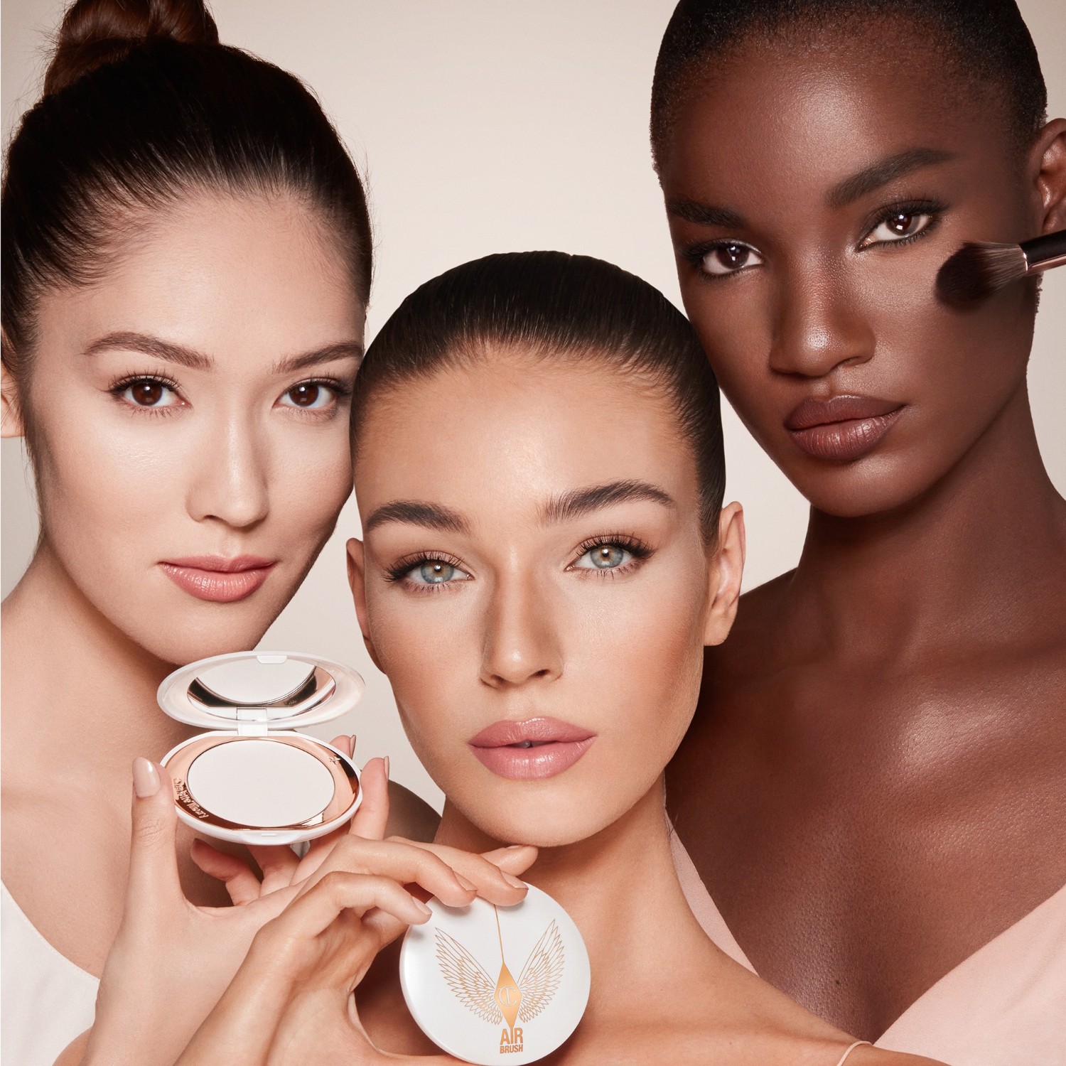 Пудра для лица airbrush brightening flawless finish Charlotte Tilbury, tan/deep - refill, вес 9 гр. — фото 3