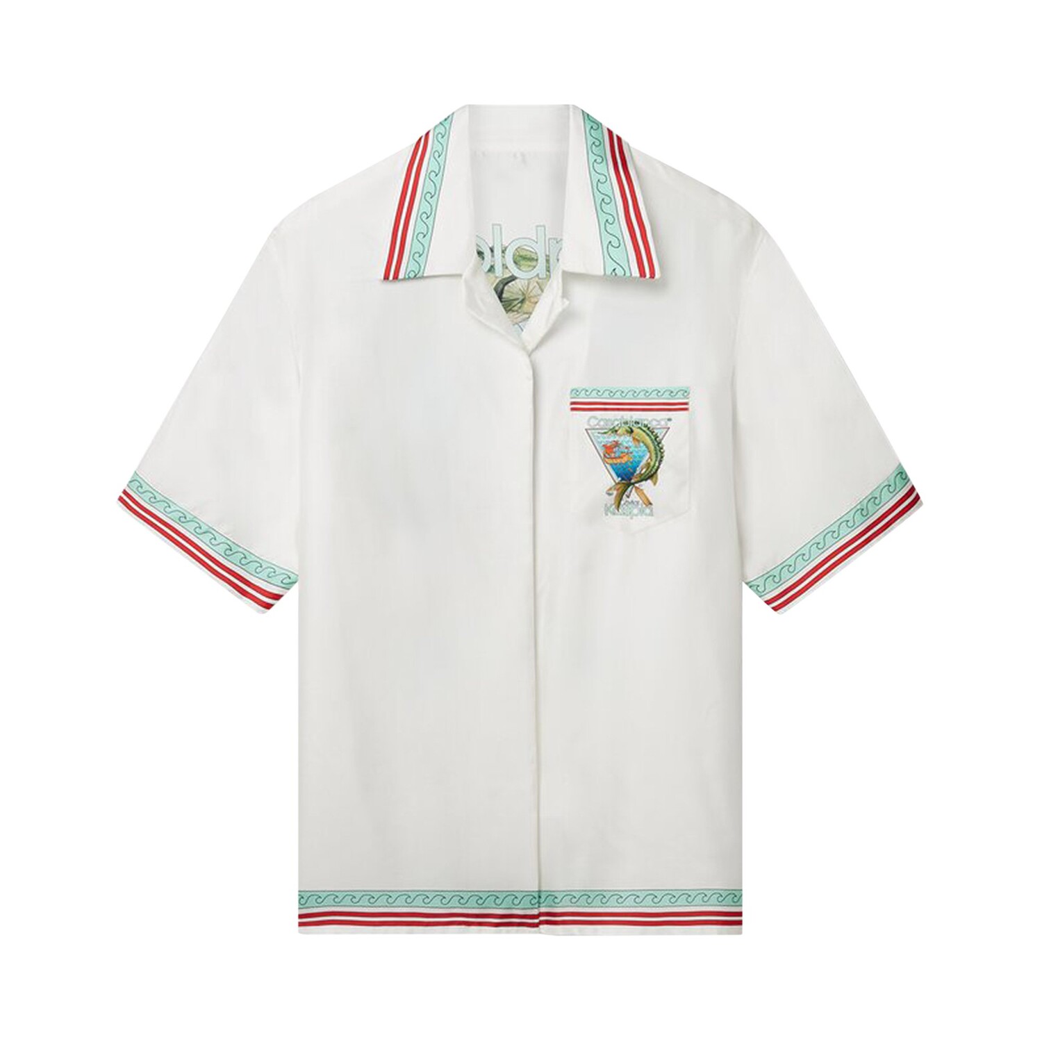 

Рубашка Casablanca x Caviar Kaspia с кубинским воротником, цвет Белый