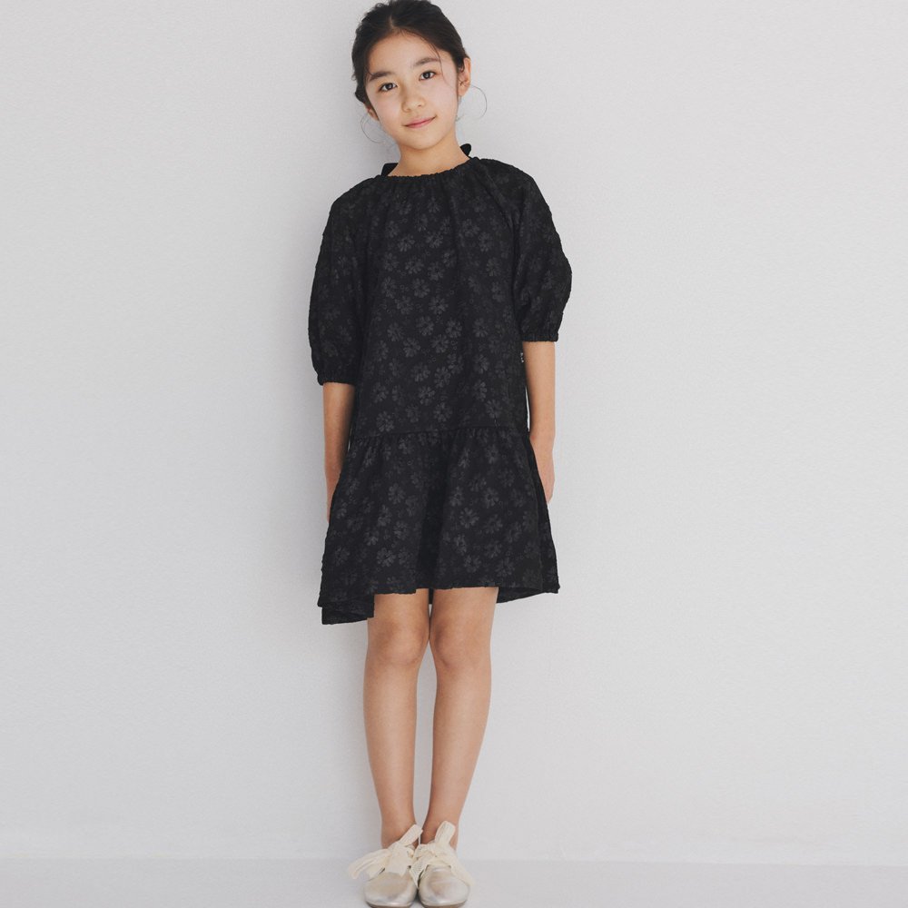 Платье Канеко Ая/Пышное жаккардовое платье Branshes, black — фото 4