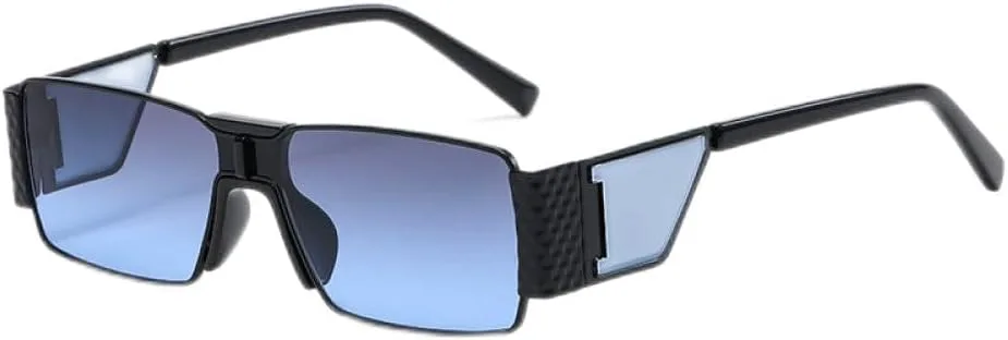 

Квадратные солнцезащитные очки для мужчин, ретро, ​​маленькие прямоугольные солнцезащитные очки для женщин, винтажные, для путешествий, UV400 MTZJH, Grey Blue