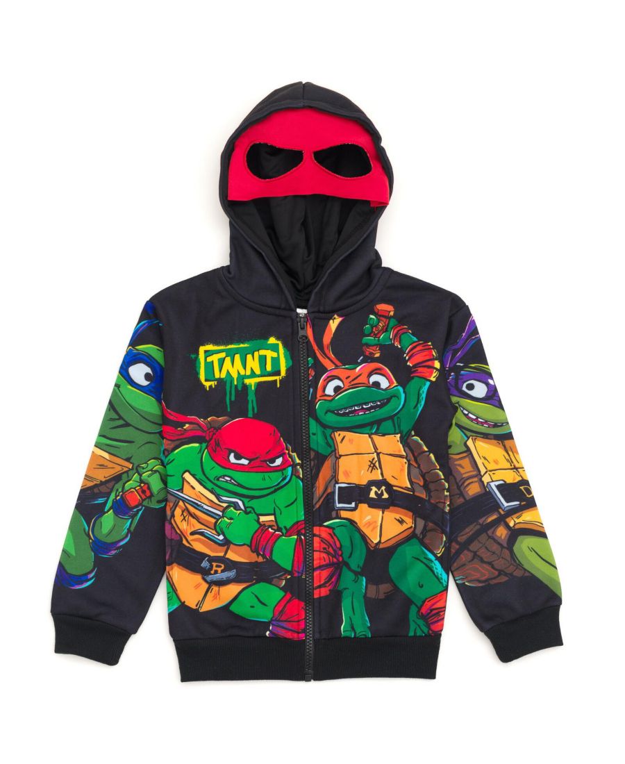 

Детская флисовая толстовка на молнии для косплея, для мальчиков TEENAGE MUTANT NINJA TURTLES, Raphael, black